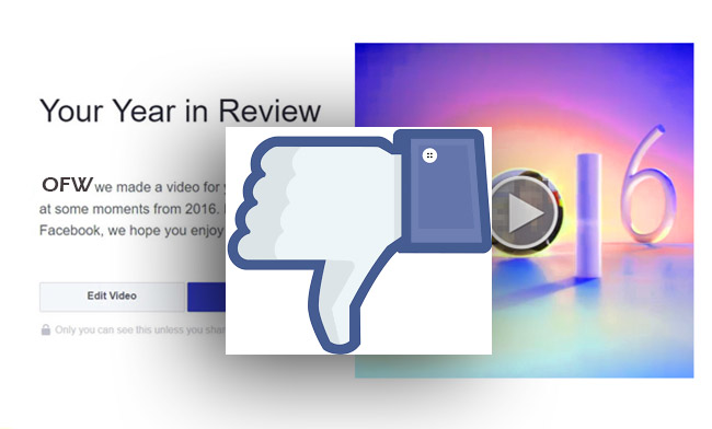 Facebook Year in Review 2016 User’s Disappointments